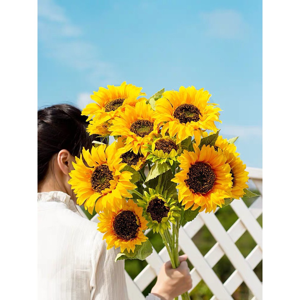 ดอกทานตะวันปลอม🌻 ยาว60ซม พร็อพถ่ายรูป อุปกรณ์ประกอบการถ่ายรูป NO.2868MKK
