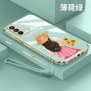 เคสโทรศัพท์มือถือ ซิลิโคน ขอบตรง ลายตัวอักษร หรูหรา สําหรับ oppo A16 A94 RENO4F A93 4G A96 A76 A36 RENO5F