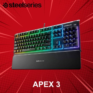 คีย์บอร์ด SteelSeries รุ่น Apex 3 (ภาษาไทย) ประกันศูนย์ 1 ปี