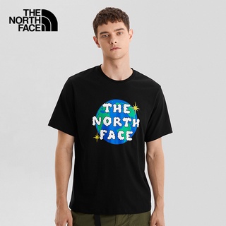 Thenorthface เสื้อยืดแขนสั้น ผ้าฝ้าย พิมพ์ลาย ระบายอากาศ สวมใส่สบาย สําหรับคู่รัก | 7wdS-5XL