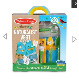 Melissa &amp; Doug รุ่น 30805 เสื้อกั๊กนักสำรวจพร้อมอุปกรณ์ Lets Explore Naturalist Vest Play Set อุปกรณ์เพียบ3-6 ขวบ