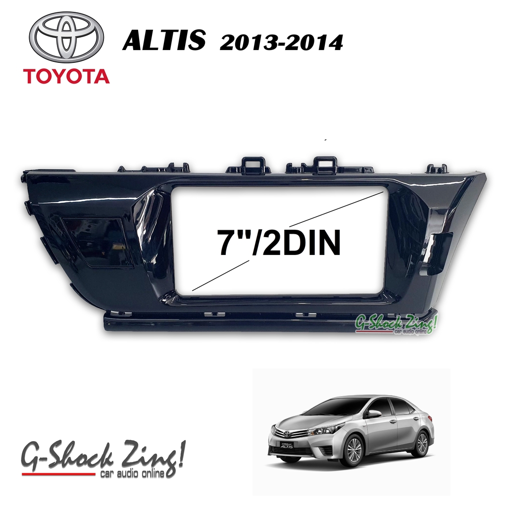 หน้ากากวิทยุติดรถยนต์ เครื่องเสียงรถยนต์ สำหรับใส่ จอแอนดรอย7นิ้ว โตโยต้า อัลติส Toyota ALTIS 2014-2017 (หน้าเต็ม)