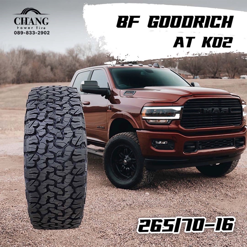 265/70-16 รุ่นAT KO2 ยี่ห้อBF GOODRICH ปี21