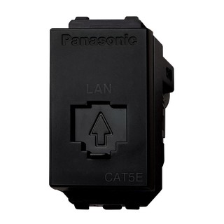 เต้ารับคอมพิวเตอร์ PANASONIC WEGN 2488 CAT5E สีดำ COMPUTER SOCKET PANASONIC WEGN 2488 CAT5E BLACK