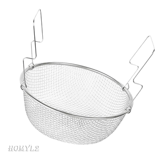 ( Homyl 2 ) ตะกร้าตาข่ายสแตนเลสทรงกลม 3 ขนาดสําหรับทอดอาหารทอด