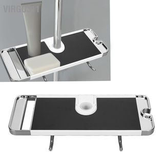 Virgo311 Shower Caddy Punching Free Installation Hook Design Waterproof ABS Material Bathroom Storage Rack