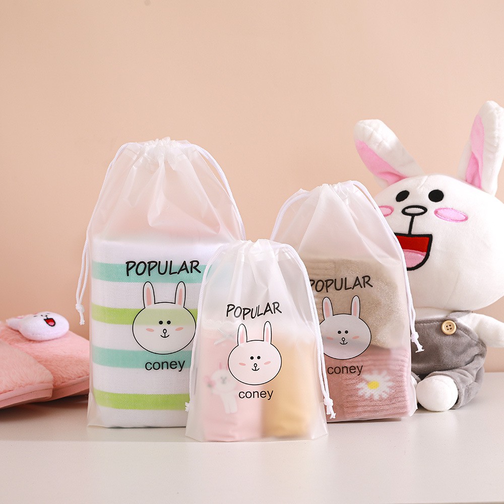 🔥พร้อมส่ง🔥ถุงหูรูดใส่ของ ถุงหมีบราวน์
