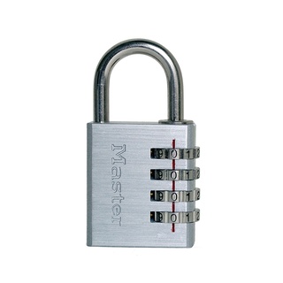 ✨นาทีทอง✨ กุญแจแบบรหัส 4 รหัสคล้องคอสั้นอะลูมิเนียม MASTER LOCK รุ่น 7640EURD ขนาด 40 มม. สีอะลูมิเนียม 🚚พิเศษ!!✅