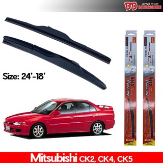 ที่ปัดน้ำฝน ใบปัดน้ำฝน ซิลิโคน ตรงรุ่น Mitsubishi Lancer CK2 CK4 CK5 2004 ไซส์ 24-18 ยี่ห้อ Diamond กล่องแดง