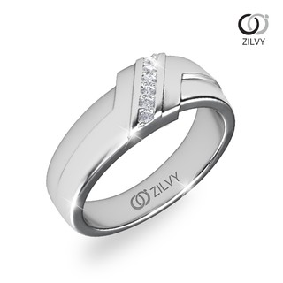 Zilvy - แหวนชายเพชรน้ำร้อย 0.10กะรัต (BR250)