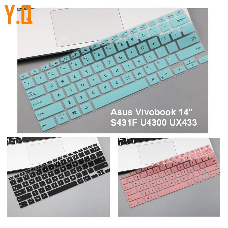 Y.q.asus แผ่นซิลิโคนป้องกันคีย์บอร์ดสําหรับ Asus VivoBook Deluxe14 ZenBook 14 S431F U4300 UX433