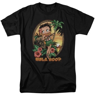 Gildan เสื้อยืดผ้าฝ้าย 100% พิมพ์ลายการ์ตูน Betty Boop Hawaii Hula Boop Two Retro พลัสไซซ์ ของขวัญวันหยุด สําหรับผู้ชายS