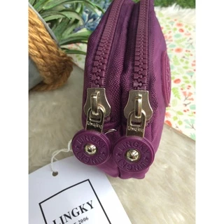 กระเป๋าเหรียญผ้า 2 ซิบ ขนาด 12 cm. มีสายคล้องมือถอดออกได้ ขนาดกระทัดรัด #เหรียญผ้า 2 ซิบ