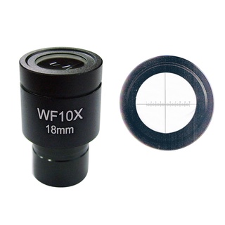 เลนส์ตา WF10x/18 mm. แบบมีสเกล สำหรับกล้องจุลทรรศน์ (Ocular Micrometer, Eyepiece)