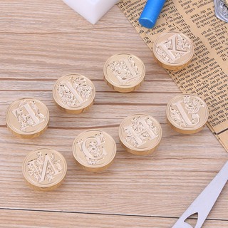 #jearong 💕🌿💕Retro Flower Letter F-N Envelope Sealing Wax Copper Seal Stamp Post Decor