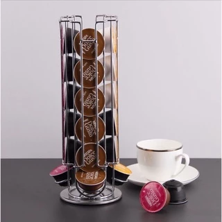 ชั้นวางแคปซูลกาแฟ หมุนได้ ที่วางกาแฟแคปซูล สำหรับแคปซูลกาแฟ Nespresso แท่นวางแคปซูล ชั้นเก็บแคปซูล