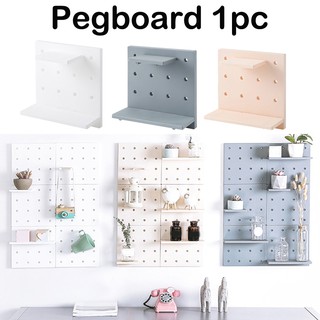 ชั้นวางติดผนัง (ไม่ต้องเจาะผนัง) ชั้นวางของพลาสติกติดผนัง อเนกประสงค์ pegboard KJR