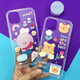 พร้อมส่ง REALME9A C11(2021) C21 เคสนิ่มใส TPU ฟรี Griptok เคสมือถือแฟชั่น ลายการ์ตูนน่ารัก