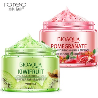 Horec มาร์คหน้า สลีปปิ้งมาส์ก สูตรทับทิม หน้าขาวกระจ่างใส ให้ความชุ่มชื้น POMEGRANATE MOISTURIZING SLEEP MASK 120 กรัม