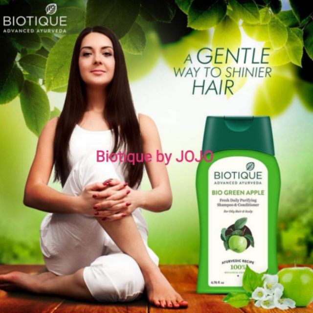 Biotique แชมพูลดความมันหนังศรีษะในขั้นตอนเดียว!​Bio Green apple fresh daily purifying shampoo & cond