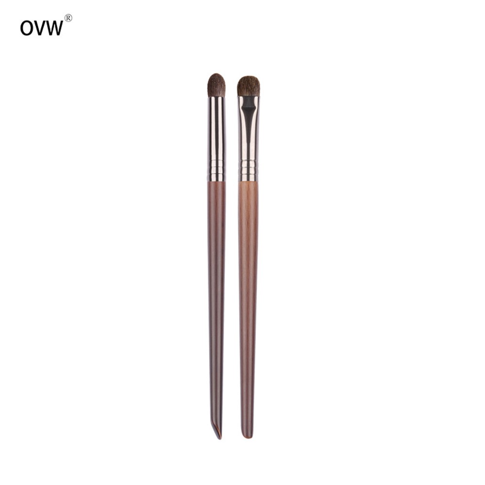 【OVW】 แปรงอายแชโดว์ / แปรงลิปสติก ขนน้อย มือจับไม้ 2 ชิ้น