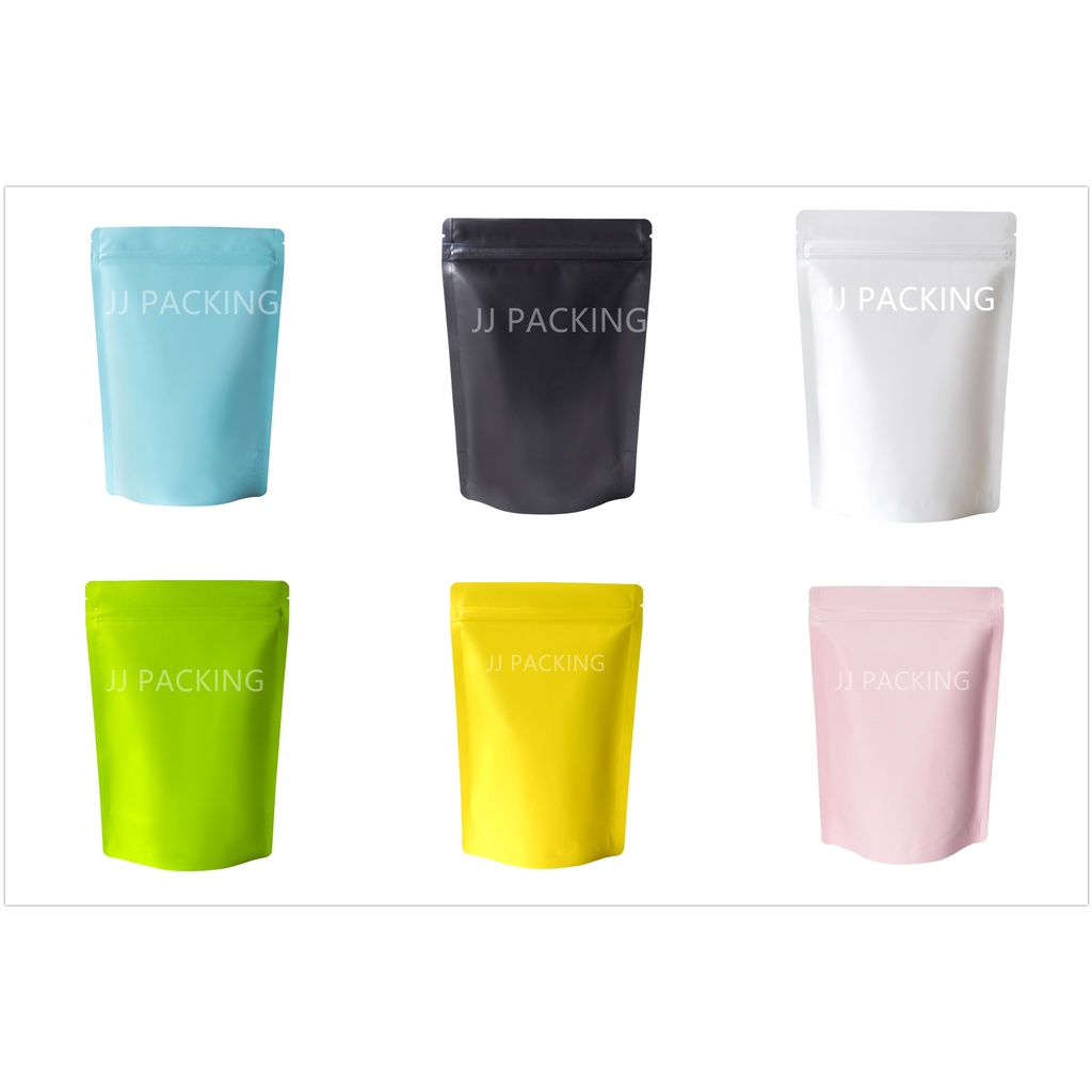 {ขายเท ปิดกิจการ}(แพ็ค100ใบ) ถุงฟอยล์ติดซิป ตั้งได้ มีให้เลือกหลายสี