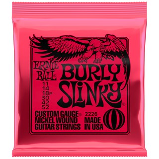 ERNIE BALL® Burly Slinky สายกีตาร์ไฟฟ้า เบอร์ 11 (P02226) แบบผสม ของแท้ 100% (.011 - .052) ** Made in USA **