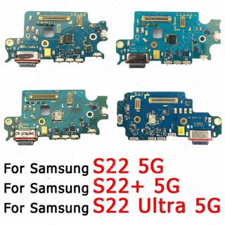 บอร์ดชาร์จ Usb ของแท้ สําหรับ Samsung Galaxy S22 Ultra S22+ Plus 5G S901 S906 S908