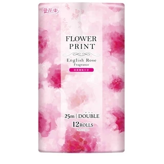 Marutomi Flower Print กระดาษชำระ ทิชชู่ ลายดอกไม้ กลิ่นกุหลาบ เหนียว หนานุ่ม ซึมซับดี ไร้ฝุ่น อ่อนโยนต่อผิว กลิ่นหอม