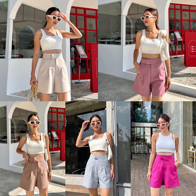 Promthong​ Ciara high-waist shortsกางเกงขาสั้นรุ่นใหม่ !  CARDIGAN_NISTA​