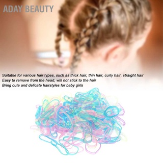 Aday Beauty ยางรัดผมพลาสติก หลากสี ขนาดเล็ก ยืดหยุ่น สําหรับเด็กผู้หญิง