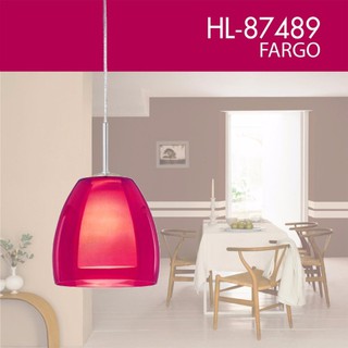 Lighttrio โคมไฟแขวนเพดาน Hanging Lamp สไตล์โมเดิร์น โคมไฟห้อย ไฟระย้า รุ่น HL-87489-SINTRA - สีชมพู (ไม่รวมหลอดไฟ)