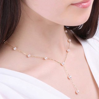 FG Pearl ชุดเครื่องประดับ ต่างหู สร้อยคอ Silver/Gold-plated