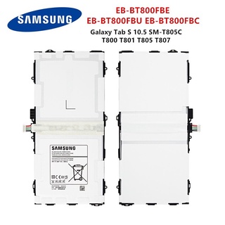 SAMSUNG แท็บเล็ต EB-BT800FBE EB-BT800FBC แบตเตอรี่7900MAh สำหรับ Samsung Galaxy Tab S 10.5 SM-T805C T800 T801