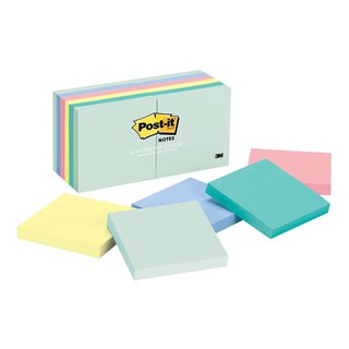 กระดาษโน๊ต 3นิ้วx3นิ้ว พาสเทล คละสี โพสต์-อิท 654-AST Note pad 3 inch x3 inch, pastel assorted colors, Post-It 654-AST