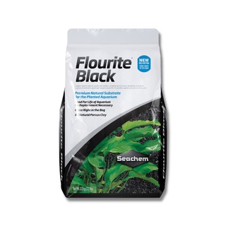 Seachem Flourite® Black Premium natural gravel for the planted aquarium กรวดธรรมชาติพรีเมียมสำหรับตู้ปลาที่ปลูกไม้น้ำ