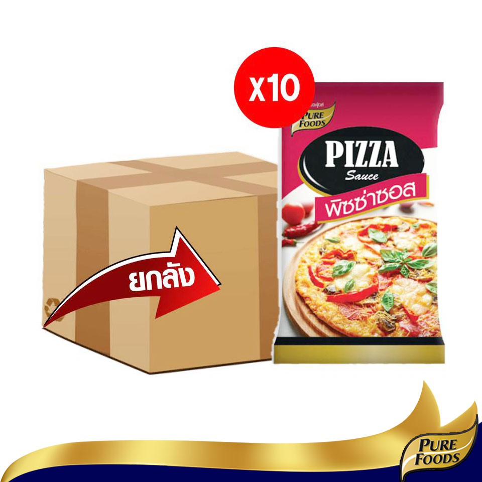 เพียวฟู้ดส์ ซอสพิซซ่า(Pizza sauce) 1,000G (10 ถุง) เข้มข้น ซอสพิซซ่าสำเร็จรูป เบเกอรี่ ขนมอบ