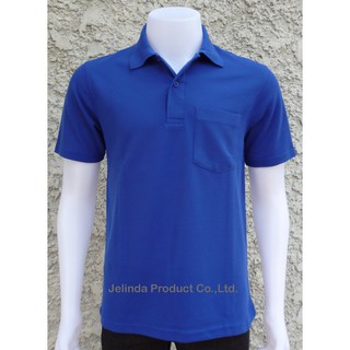 TshirtDDPolo รุ่น 926 เสื้อโปโลสีพื้น  ชาย สีน้ำเงินอ่อน