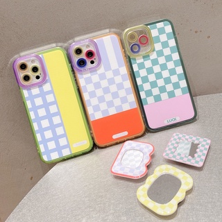 เคสไอโฟน11 12  pro max เคสไอโฟน7พลัส case iphone ลายตารางหมากรุก สําหรับ