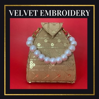 Golden Embroidery Bag