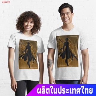 Illicit เสื้อยืดลำลอง Zhongli - Genshin Impact Essential T-Shirt Sports T-shirt