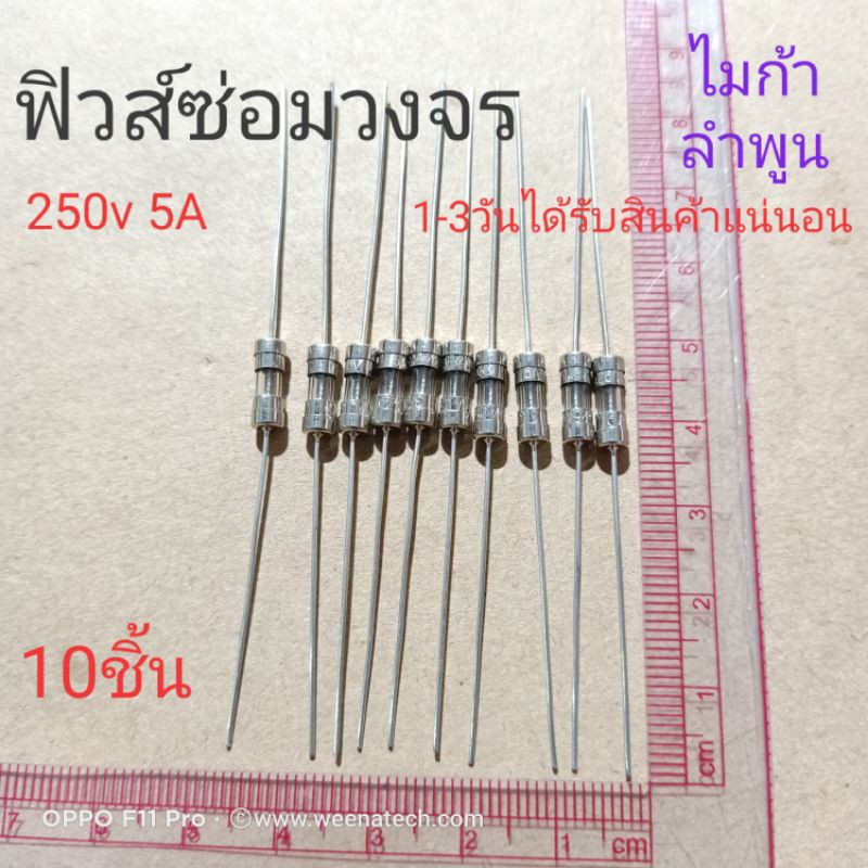 ฟิวส์หลอดขายาว 4cm. 250v5A เป็นอะไหล่ซ่อมวงจรไฟฟ้าอิเล็กทรอนิกส์ ราคาถูก Shopee Lazada