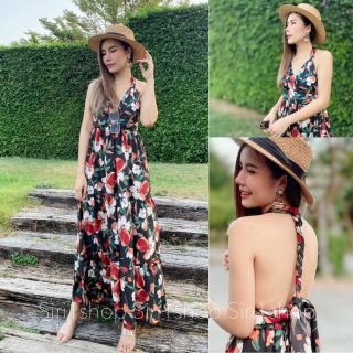 Floral Long Dress ไขว่หลัง