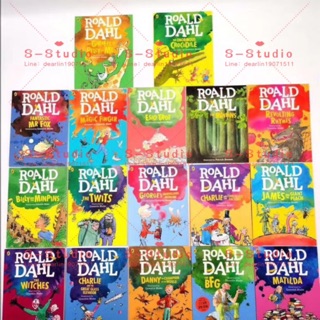 Roald Dahl Collection Colour Edition17 Books  Set 2020 new A4 หนังสือภาษาอังกฤษ free audio