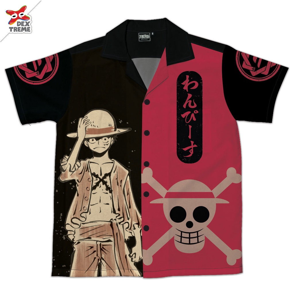 Dextreme เสื้อฮาวายวันพีซ (DOP-1327) Hawaii shirt One Piece ลูฟี่ Luffy – โปรปัง