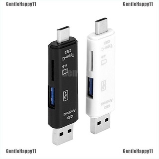 Ghth11 5 in 1 เครื่องอ่านการ์ดหน่วยความจํา USB 3.0 Type C USB Micro USB SD TF OTG