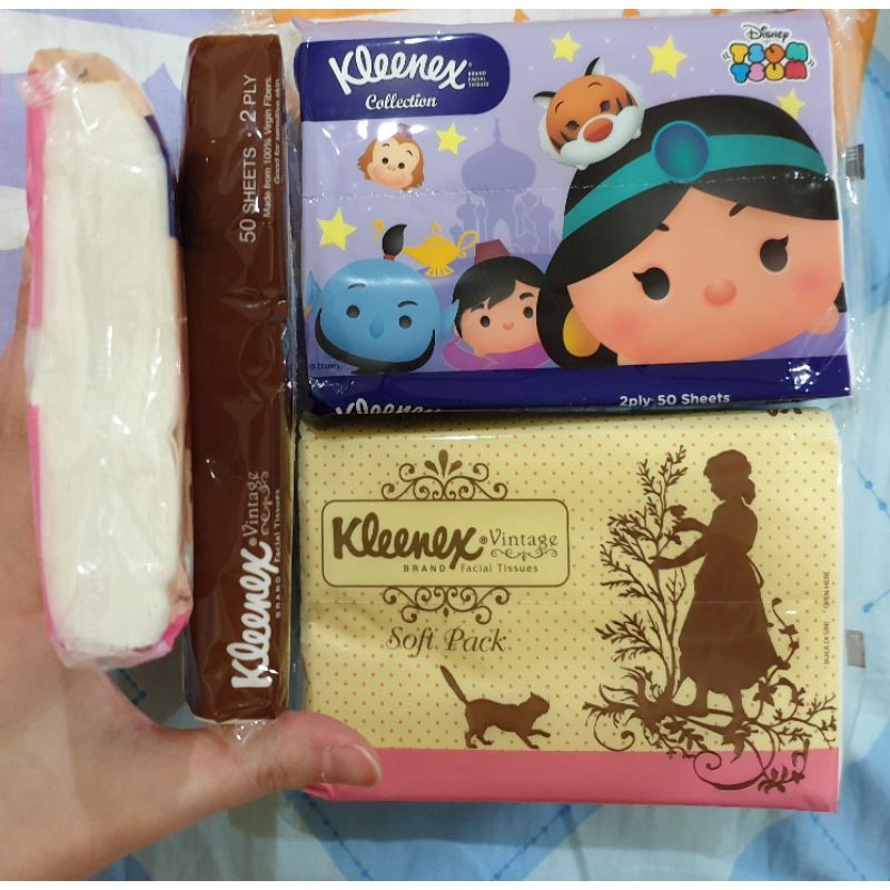กระดาษเช็ดหน้าคลีเน็กซ์ กระเป๋ากระดาษทิชชู่ klenex disney princess snow white jasmine ariel belle
