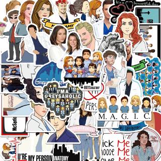 ❉ Greys Anatomy - Series 01 สติ๊กเกอร์ ❉ 50Pcs/Set ABC TV Show DIY Fashion Laptop Skateboard Decals Doodle สติ๊กเกอร์