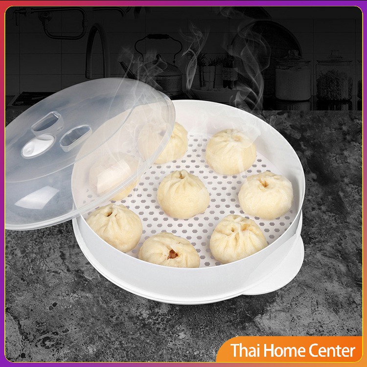 Thaihome กล่องอุ่นอาหาร  ขนาด 1 ชั้น ที่นึ่งกับไมโครเวฟ