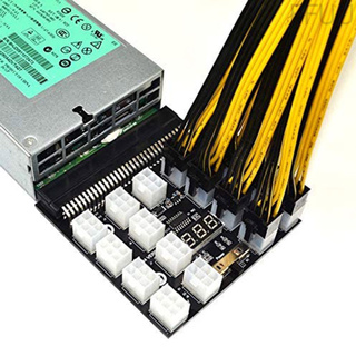 อะแดปเตอร์เพาเวอร์ซัพพลาย Breakout Board 12 17X6Pin Pci - E Output พร้อมสวิทช์คู่มือการใช้งาน